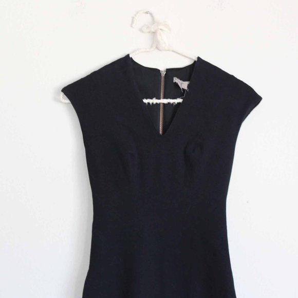 Helmut Lang Black Sheath Asymmetrical Dress - Picture 2 of 8
